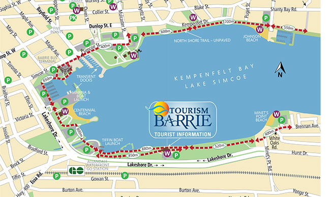 City Of Barrie   Waterfront Map 